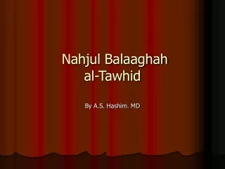 Nahjul Balaaghah al-Tawhid