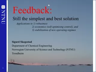 Feedback: Still the simplest and best solution