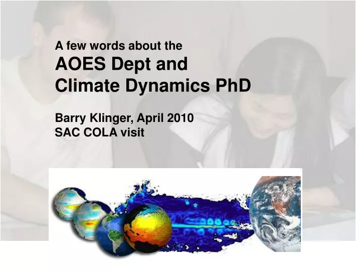 a few words about the aoes dept and climate