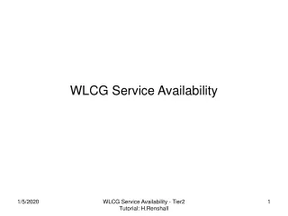 WLCG Service Availability