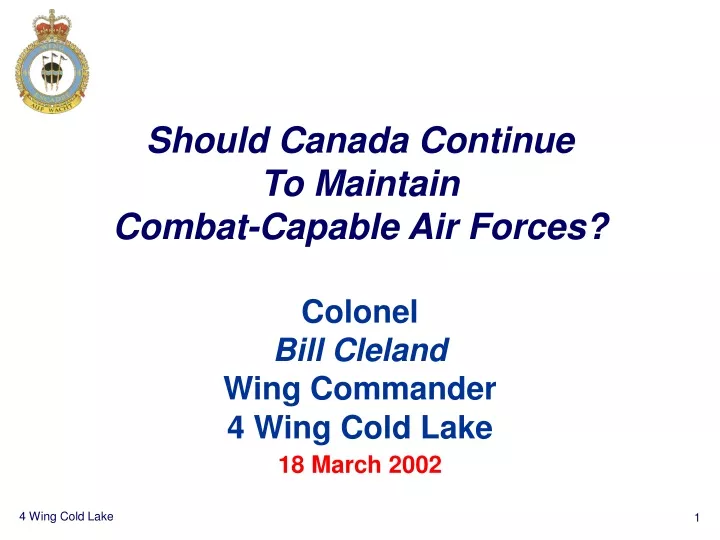 should canada continue to maintain combat capable air forces