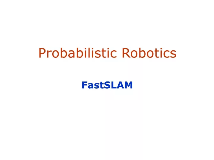 probabilistic robotics