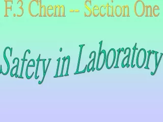 F.3 Chem -- Section One