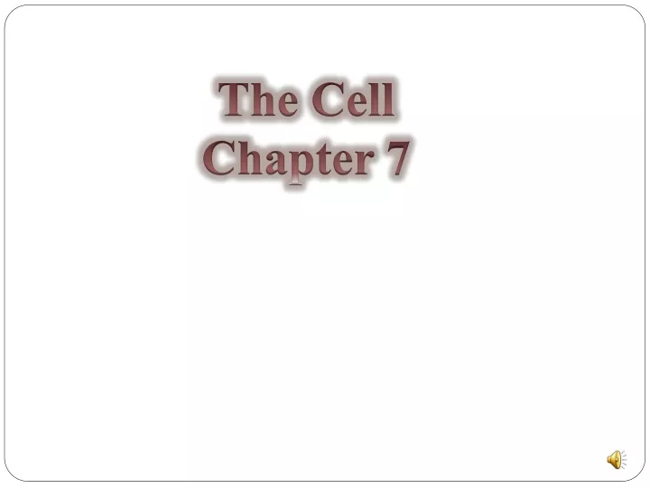 the cell chapter 7