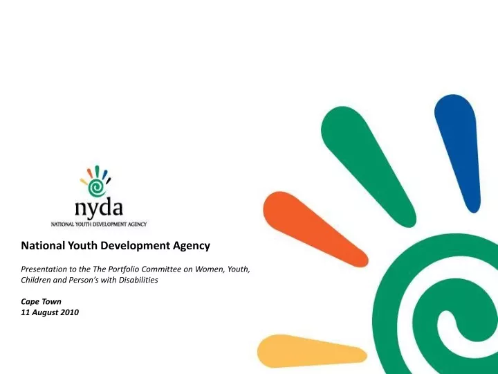 national youth development agency presentation