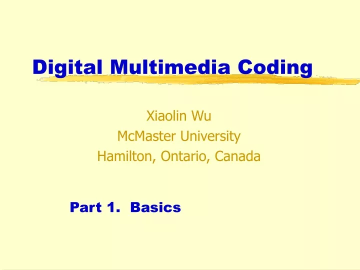 digital multimedia coding