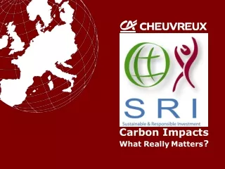 Carbon Impacts What Really Matters ?