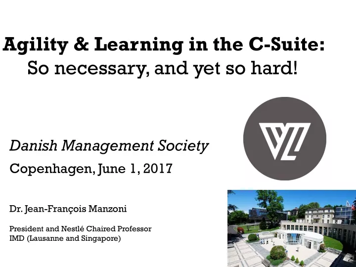 agility learning in the c suite so necessary