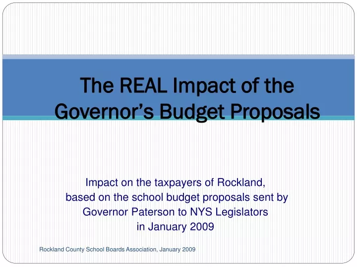 the real impact of the governor s budget proposals