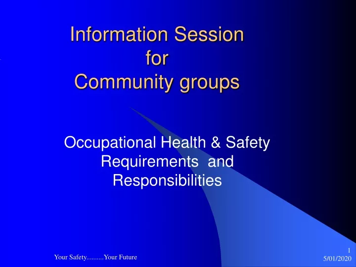information session for community groups