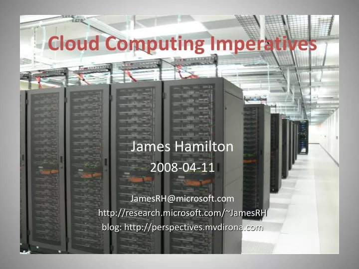 cloud computing imperatives