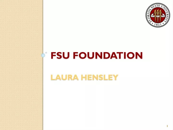 fsu foundation laura hensley