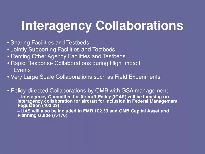 interagency collaborations