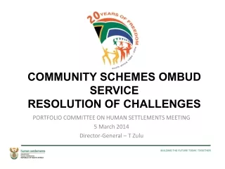 COMMUNITY SCHEMES OMBUD SERVICE   RESOLUTION OF CHALLENGES