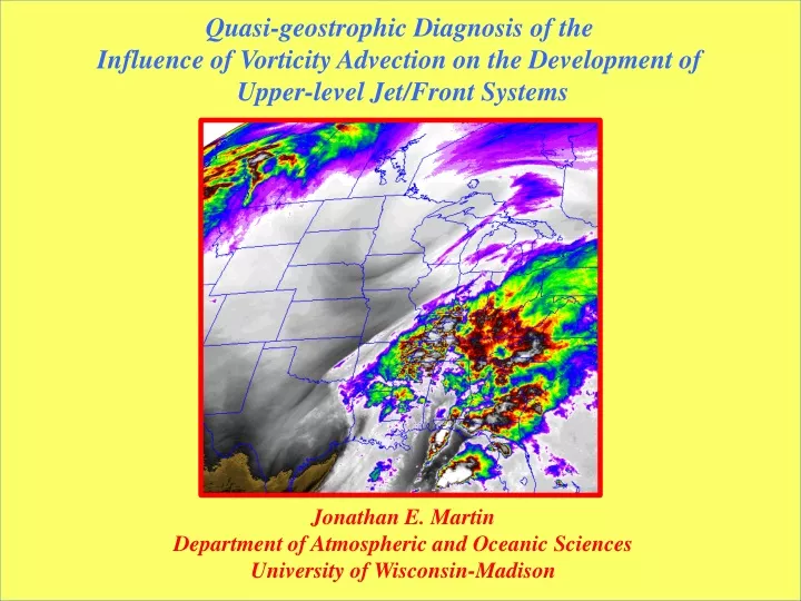 quasi geostrophic diagnosis of the influence
