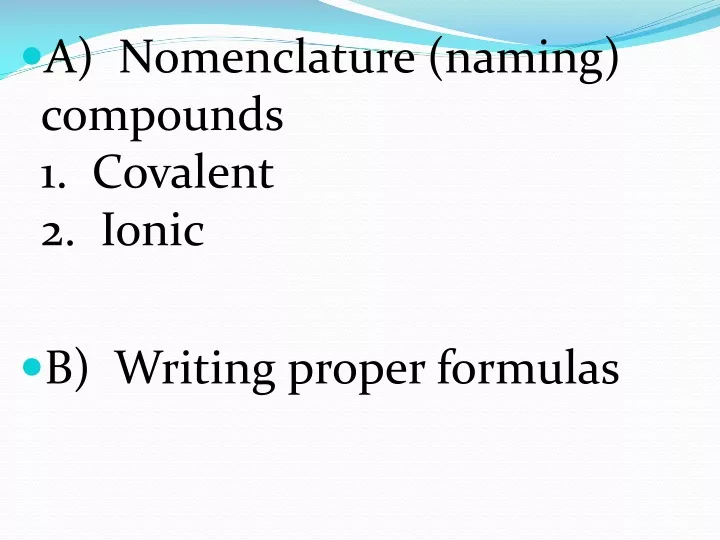 a nomenclature naming compounds 1 covalent