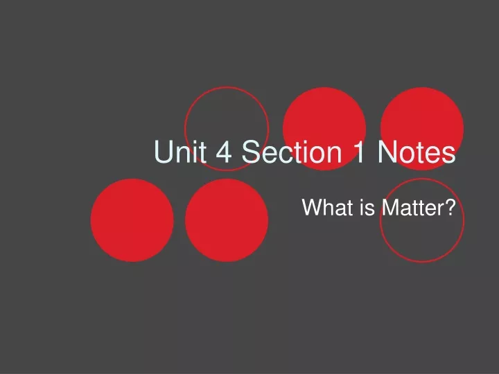 unit 4 section 1 notes