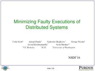 Minimizing Faulty Executions of Distributed Systems
