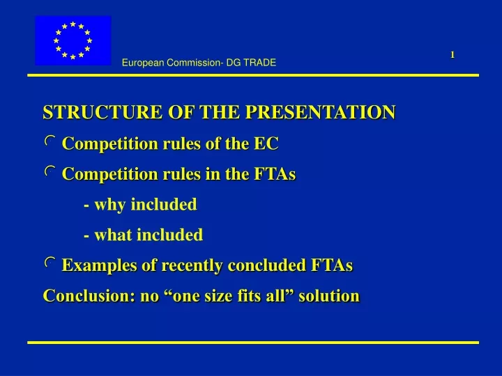 structure of the presentation competition rules