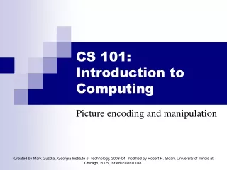 CS 101: Introduction to Computing