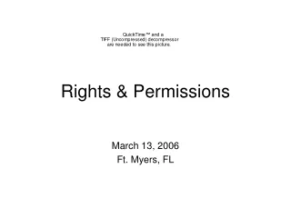 Rights &amp; Permissions