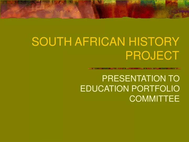 south african history project