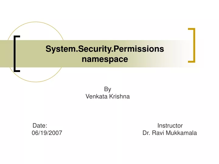 system security permissions namespace