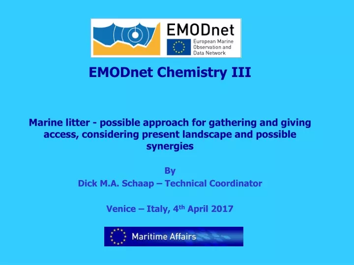 emodnet chemistry iii marine litter possible