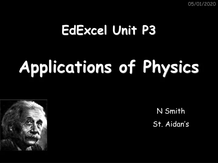 edexcel unit p3 applications of physics