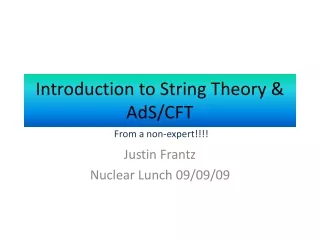 Introduction to String Theory &amp; AdS/CFT