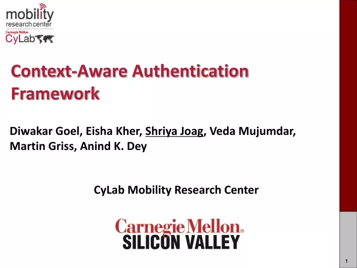 context aware authentication framework