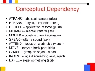 Conceptual Dependency