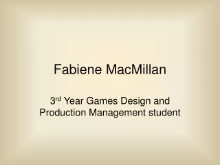 Fabiene MacMillan