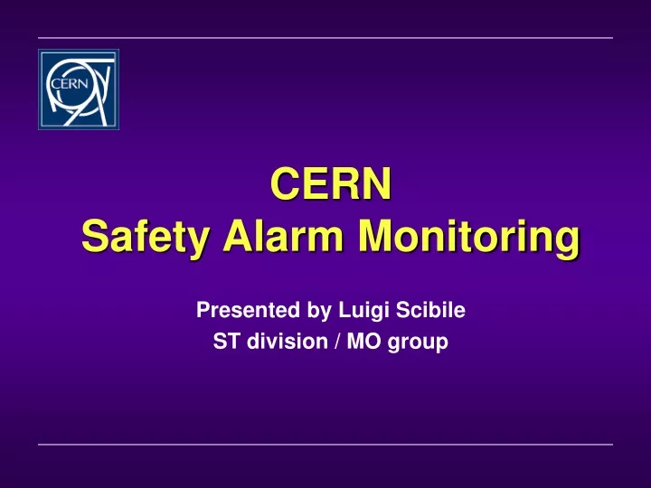 cern safety alarm monitoring