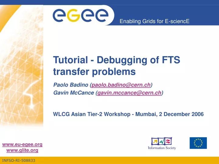 tutorial debugging of fts transfer problems