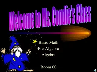 Basic Math Pre-Algebra Algebra Room 60
