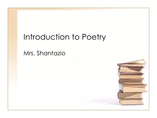 Introduction to Poetry