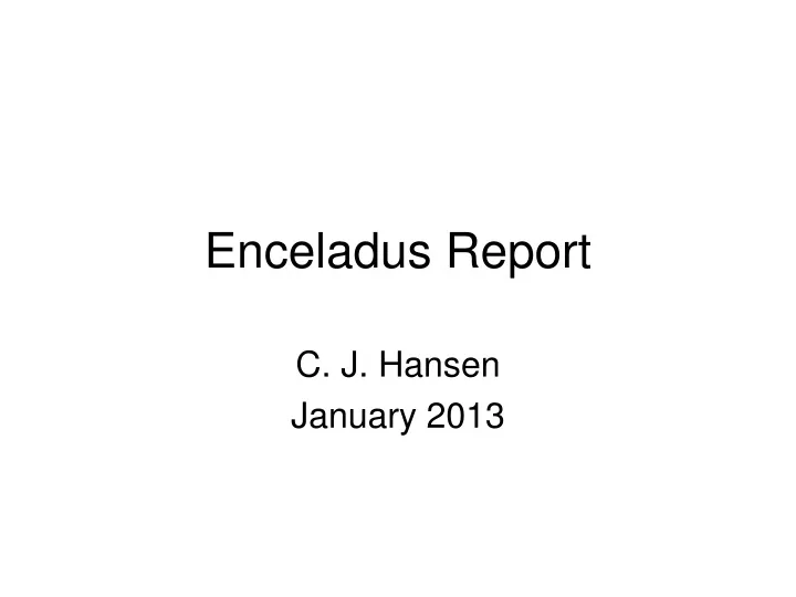 enceladus report