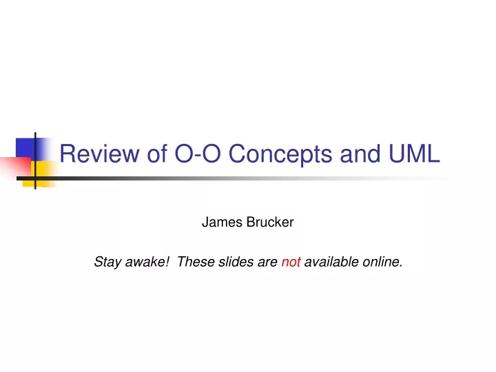 review of o o concepts and uml