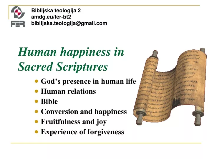 human happiness in sacred scriptures
