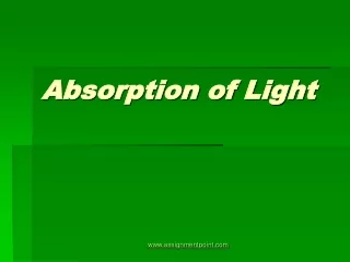 Absorption of Light