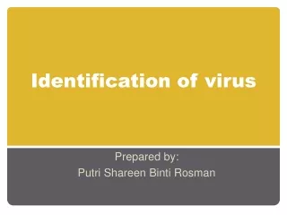 Identification of virus