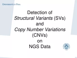 Detection of  Structural Variants  (SVs)  and  Copy Number Variations  (CNVs)  on  NGS Data