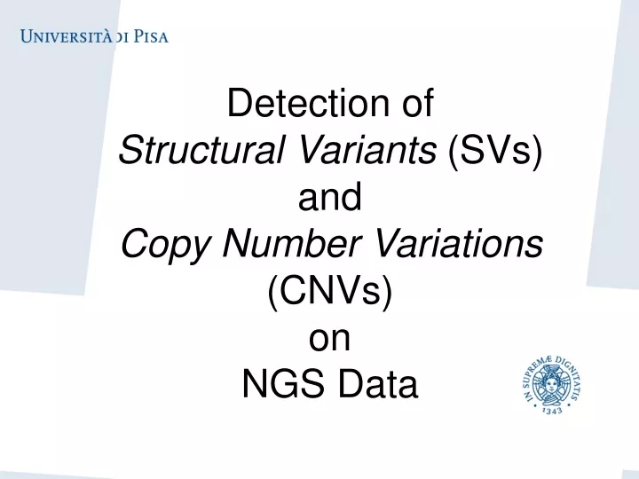 detection of structural variants svs and copy number variations cnvs on ngs data