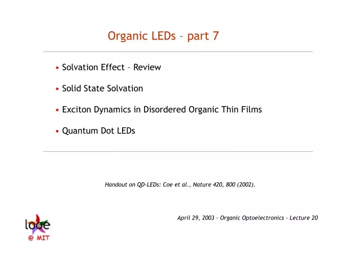 organic leds part 7