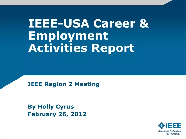 ieee usa career employment activities report