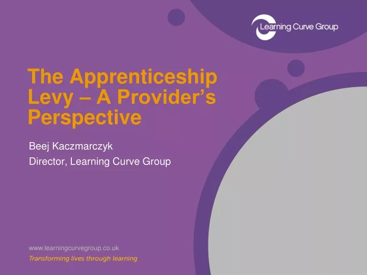 the apprenticeship levy a provider s perspective