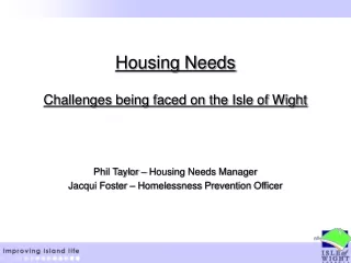 Housing Needs Challenges being faced on the Isle of Wight