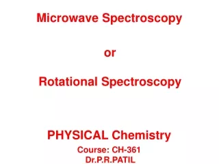 Microwave Spectroscopy