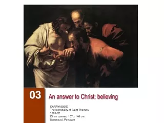 An answer to Christ: believing
